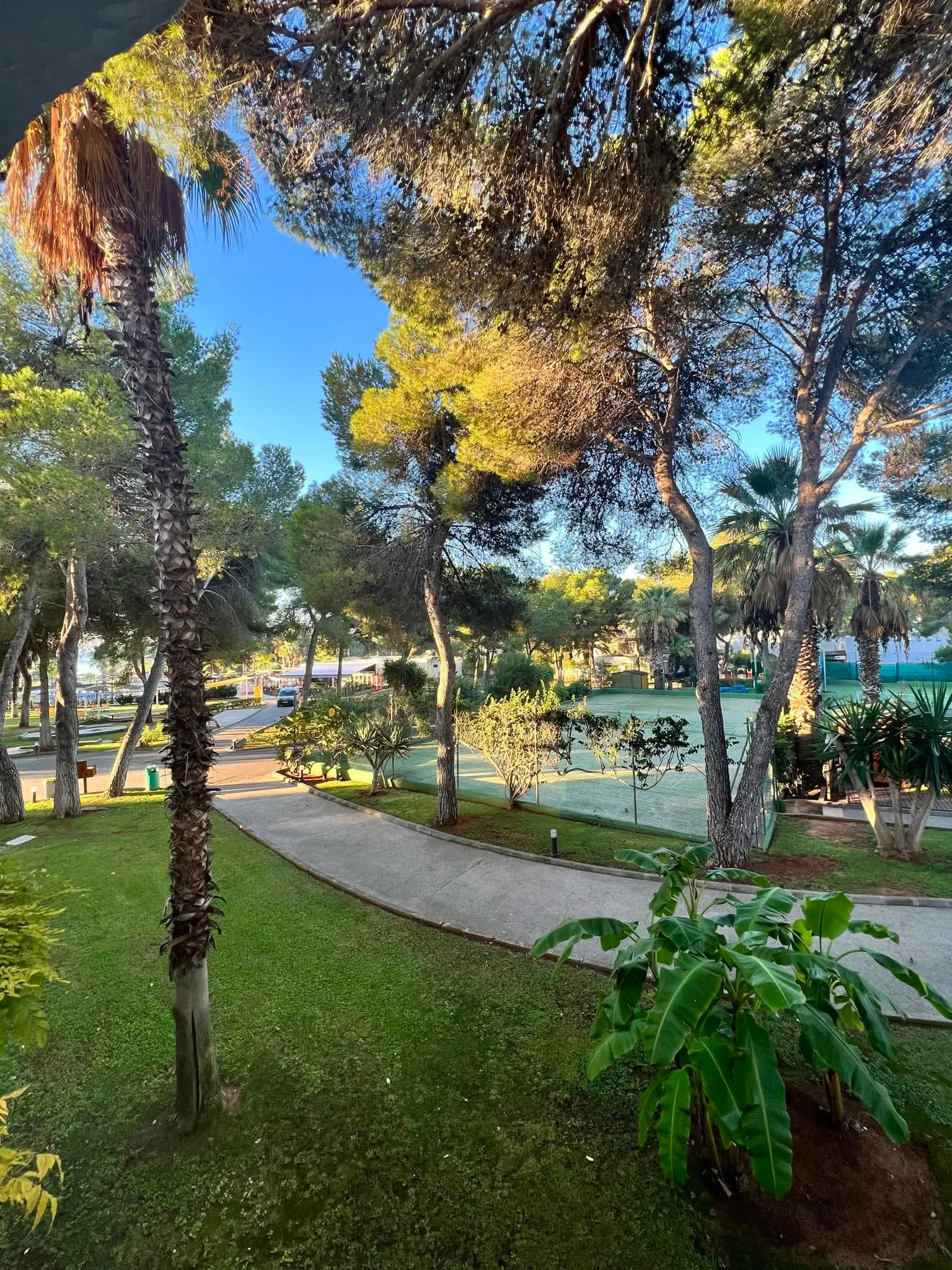 Tennis courts at TUI Magic Life Cala Pada resort in Ibiza